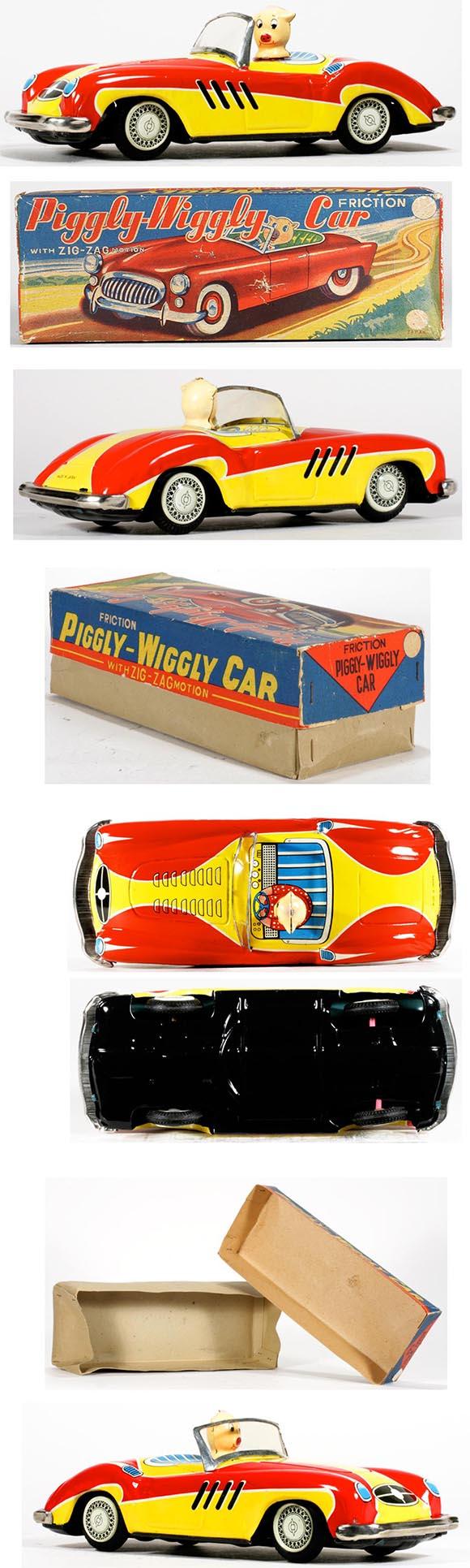 c.1956 Japan, Piggly-Wiggly Car in Original Box